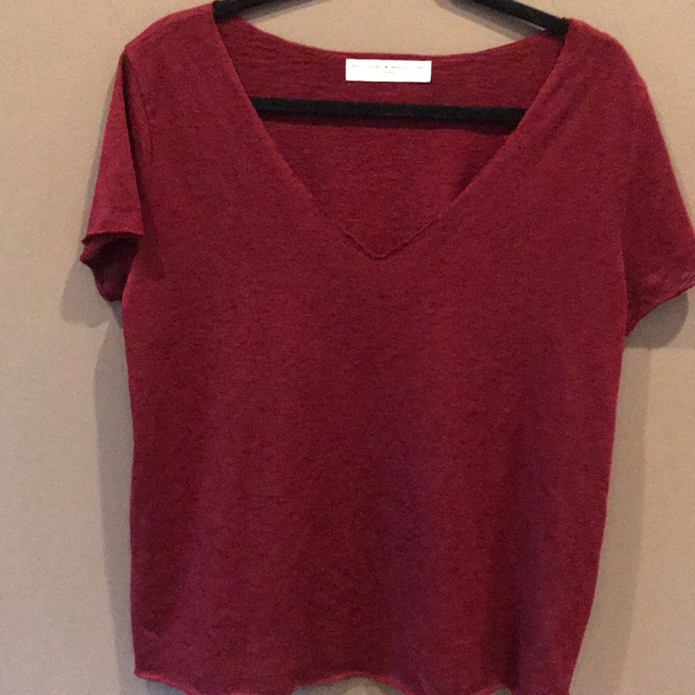 Urban Outfitters size XS maroon t-shirt.